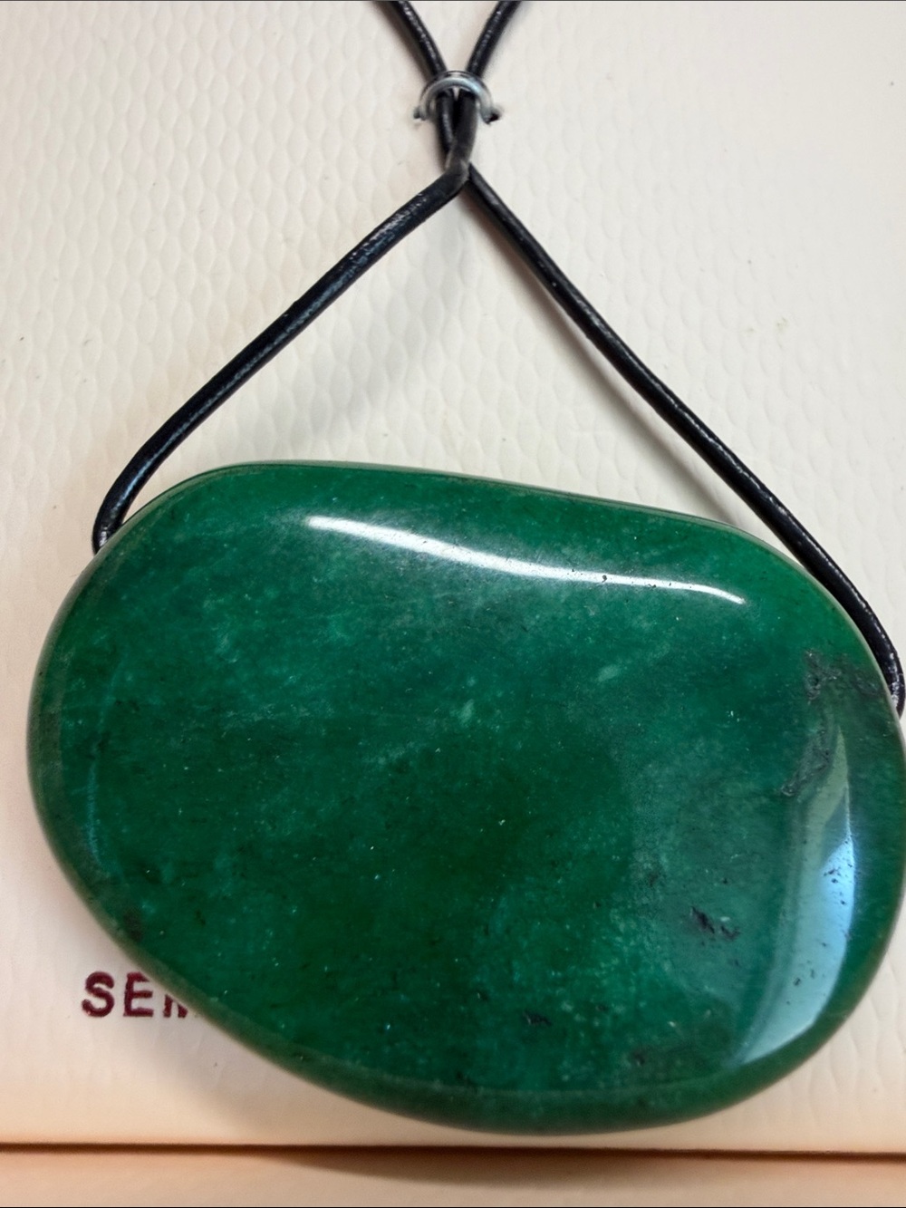 Camila Coelho | Leather Jade Style Semi-Precious 
Adjustable Pendant Necklace ✨ - Picture 9 of 9